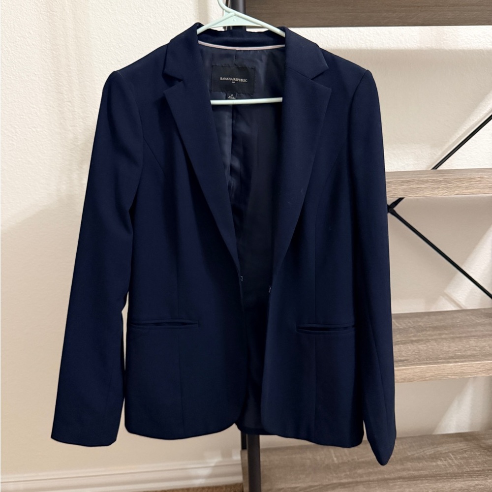 Navy Banana Republic Blazer Jacket